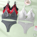 Pack Of 2 Cotton High Quality T-Shirt Bra With T-Panty Set