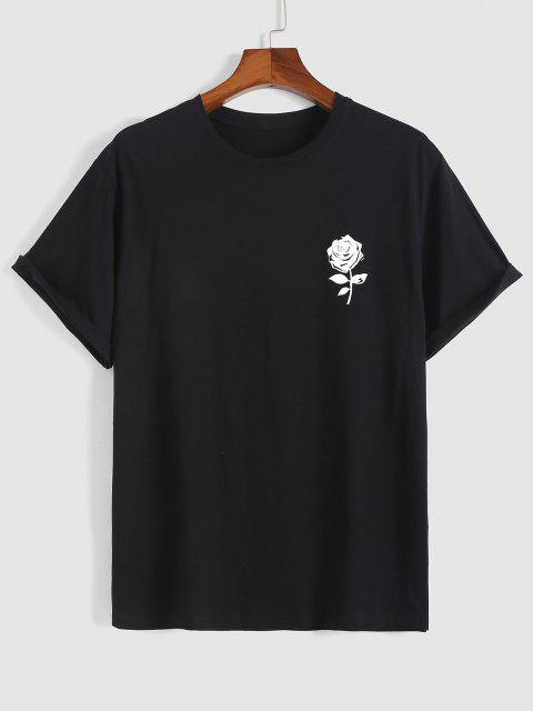 Mens Summer Shorts + T-Shirt Set - SS35 - Black Black
