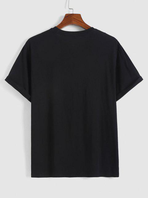 Mens Summer Shorts + T-Shirt Set - SS35 - Black Black