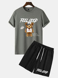 Mens Summer Shorts + T-Shirt Set - SS25 - Charcoal Black