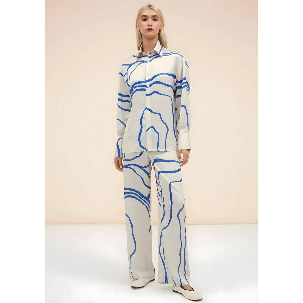 Buy 1 Get 1 Free - Chic Casual Floral Print Coord Two-Piece Set with Pants | Western Style Cotton Summer Suit 76394 (40% Off Super Summer Sale!