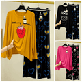 Pack of 3 Women’s Summer Loungewear Sets – Printed T-Shirts & Trousers Women's Summer Suit 899
