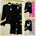 Pack of 3 Women’s Summer Loungewear Sets – Printed T-Shirts & Trousers Women's Summer Suit 901