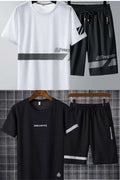 Buy 1 Get 1 Free Men's Summer Set Casual Sports Suit Tracksuit - Short Sleeves T-Shirt  888