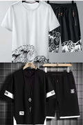 Buy 1 Get 1 Free Men's Summer Set Casual Sports Suit Tracksuit - Short Sleeves T-Shirt  895