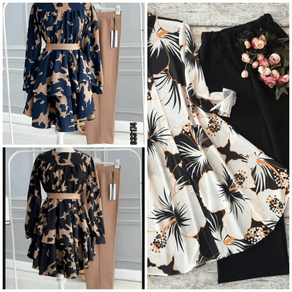 Pack of 3 Women's Casual Summer Suit Set Stylish,  Premium Stitched Kurti & Trousers l 40% OFF l 7634961