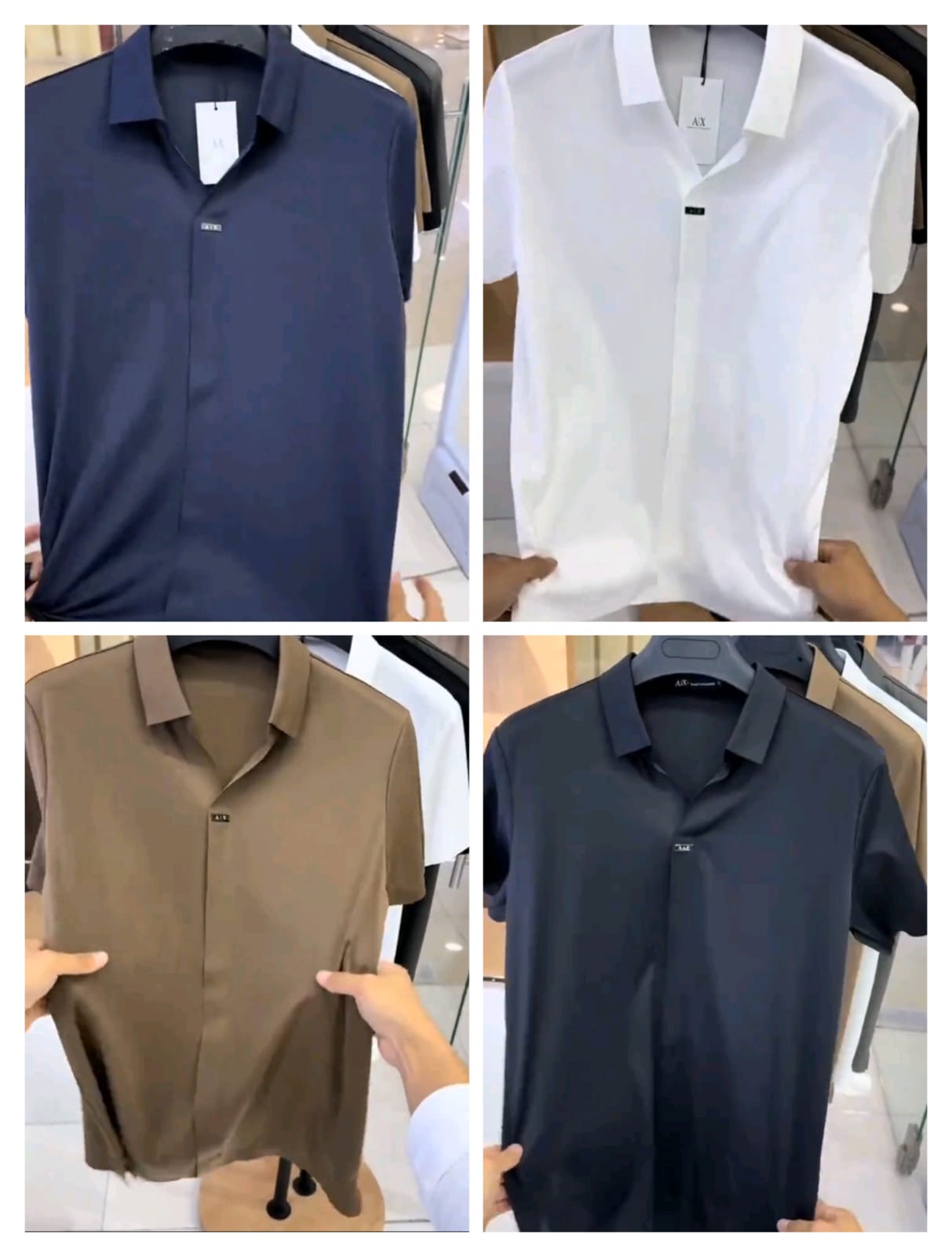 Pack of 4 Men’s Short Sleeve Shirts – Soft Breathable Fabric, Classic Fit, Casual & Daily Wear