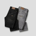 Pack of 2 Export Quality Men's Denim Jeans – Black & Grey