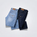 Pack of 2 Export Quality Men's Denim Jeans – Light Blue & Navy Blue