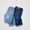 Pack of 2 Export Quality Men's Denim Jeans – Light Wash & Dark Blue