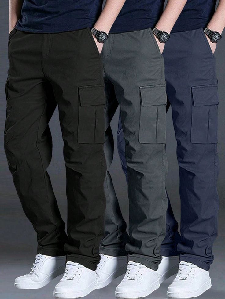 Pack of 3 Cargo Pants for Men & Women - Trendy, Breathable & Durable 789