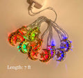 Eid Ramadan Lights: Gold Crescent Moon, Multi Color Lights