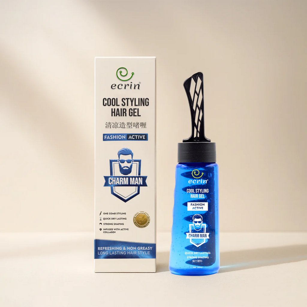 ECRIN Cool Styling Hair Gel with Active Collagen – Strong Hold & Refreshing Cool Effect (280ml) – Best Hair Gel in Pakistan
