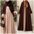Buy 1 Get 1 FREE Premium Georgette Abaya with Stoles All Sizes Available 126351