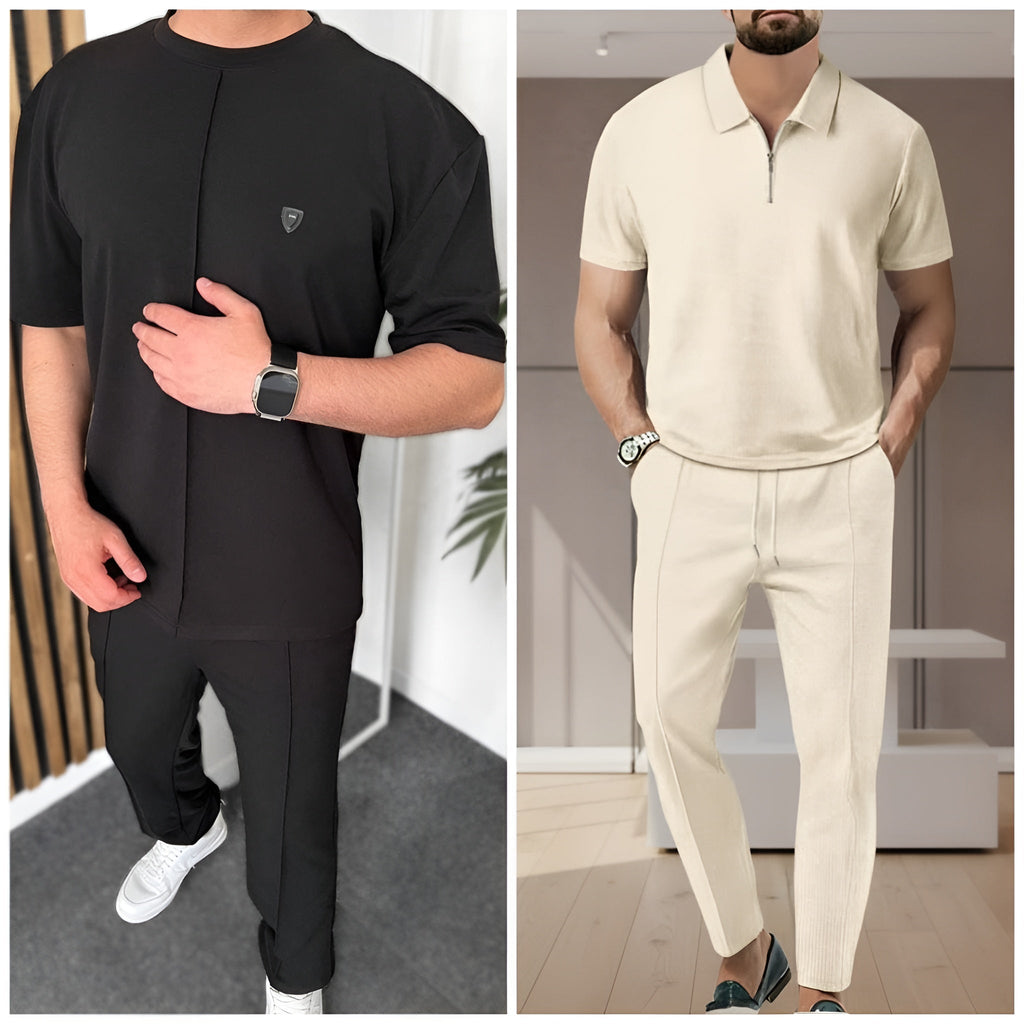 Buy 1 Get 1 Free Corduroy Tracksuit for Men | Spring & Summer Wear | 8398