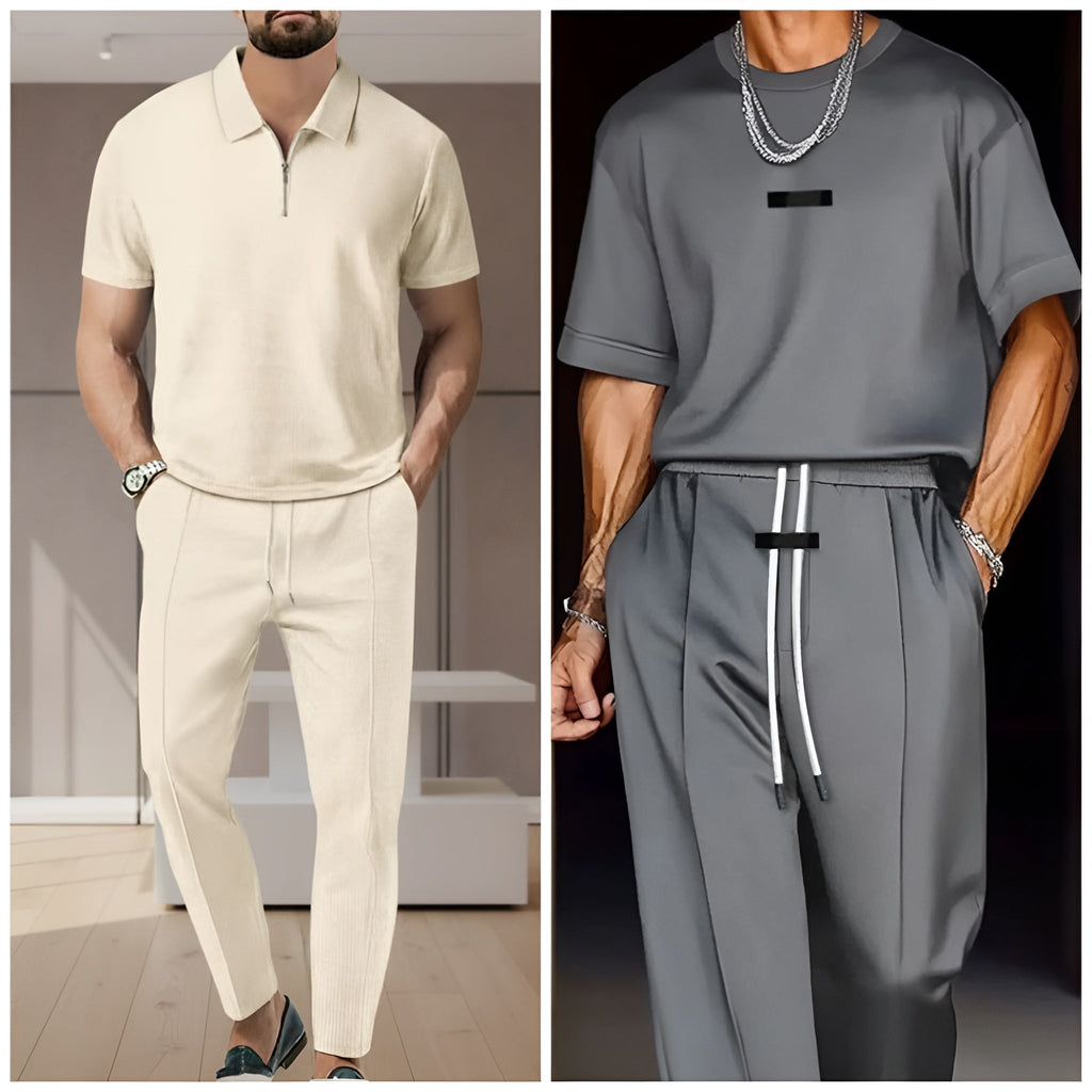 Buy 1 Get 1 Free Corduroy Tracksuit for Men | Spring & Summer Wear | 8401